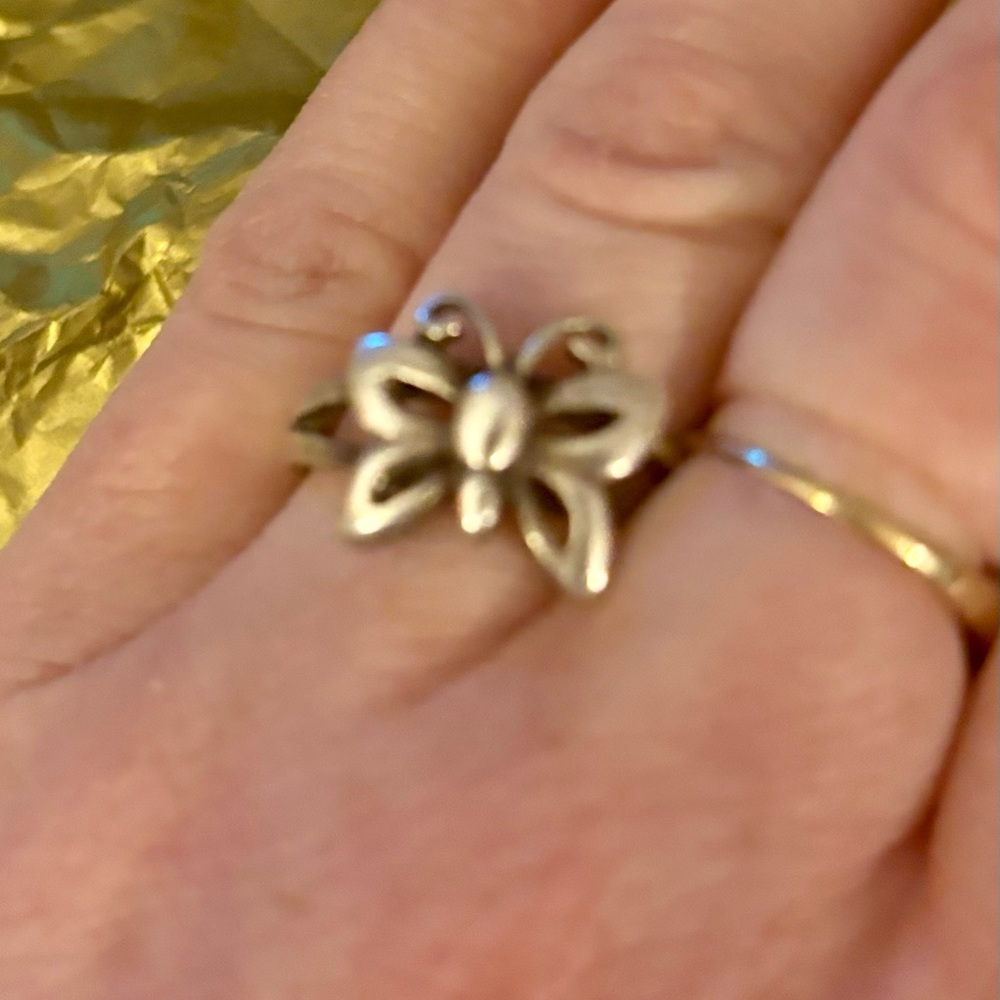 Sterling silver size 9.5 butterfly ring.